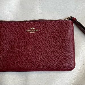 Coach wristlet, deep wine, NWOT